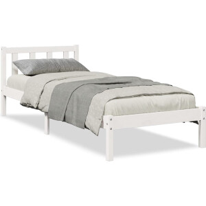 vidaXL - Bedframe - extra - lang - zonder - matras - grenenhout - wit - 80x210 - cm