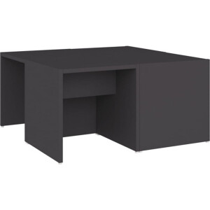 vidaXL - Salontafels - 4 - st - 33x33x33 - cm - bewerkt - hout - grijs