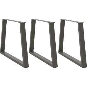 vidaXL - Eettafelpoten - 3 - st - V-vormig - 90x(72-73,3) - cm - staal - antraciet