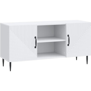 vidaXL - TV - Kast - Wit - 102 - x - 34,5 - x - 50 - cm - Bewerkt - hout