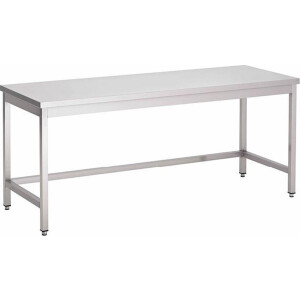 Gastro-Inox RVS werktafel zonder onderblad, 1300(l)x600(d)x850(h)mm