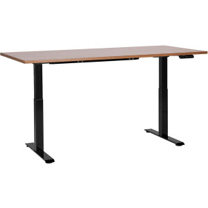 DESTINES - Elektrisch bureau - Donkerhout/Zwart- 180 cm - MDF