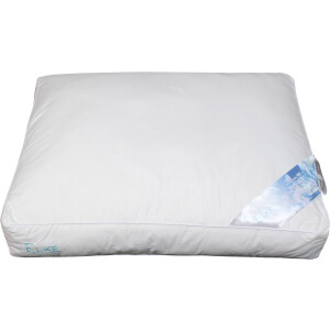 Polydaun Elke hoofdkussen - GRS gerecyclede Fiberdaun vulling - anti-huisstofmijt - navulbaar - medium - 850 gram - 62x50x10/5 cm