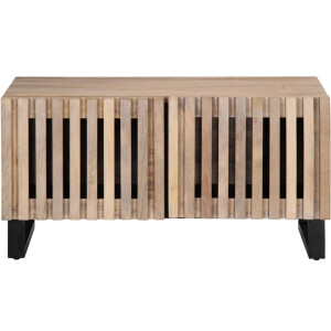 vidaXL Salontafel - Salontafels - Bijzettafel - Banktafel - Salontafel 80x51x40 cm massief mangohout wit