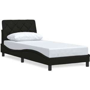 vidaXL - Bedframe - zonder - matras - 80x200 - cm - stof - zwart
