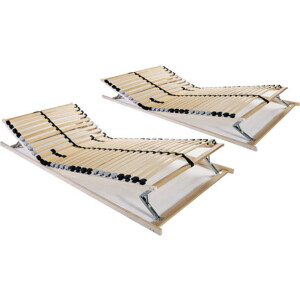 vidaXL - Lattenbodems - 2 - st - met - 28 - latten - 7 - zones - 80x200 - cm