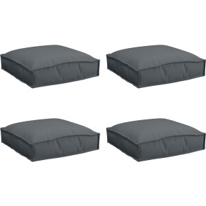 vidaXL - Kussen - 4 - pcs - Antraciet - 40 - x - 40 - x - 8 - cm - Oxford - Stof