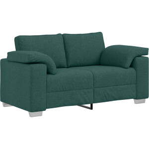 vidaXL - Loveseat - Donkergroen - 160 - cm - Stof