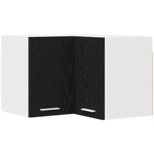 vidaXL - Hangkast - Zwart - Eiken - en - Wit - 57 - x - 57 - x - 40 - cm - Bewerkt - hout