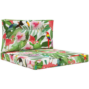 vidaXL - Buitenbankkussen - 2 - pcs - kleurrijk - Polyester
