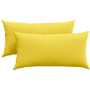 vidaXL - Zitkussens - 2 - pcs - Licht - Geel - 80 - x - 40 - cm - Stof