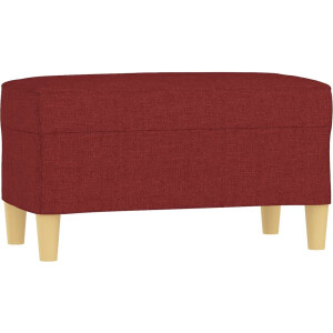 vidaXL Bankje - 70x35x41 cm - Stof - Wijnrood Comfortabele Stoffen Bank - Rood Bankje - Kleine Bank - Salonbank - Bijzettafel