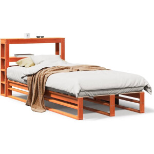 vidaXL - Bedframe - zonder - matras - massief - grenenhout - wasbruin - 75x190 - cm