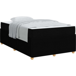 vidaXL - Bedframe - met - matras - Zwart - 120 - x - 190 - cm - Stof