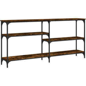 vidaXL - Wandtafel - 160x29x75 - cm - bewerkt - hout - gerookt - eikenkleurig