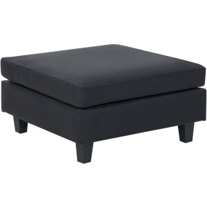 BELIANI UNSTAD - Hocker - Zwart - Polyester