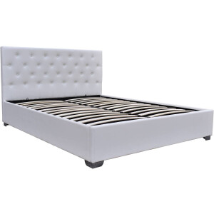 Tweepersoonsbed met opbergruimte "Tino" - 140 × 190 cm - Wit