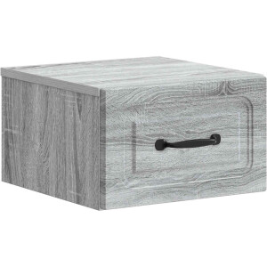 vidaXL - Muurbevestigde - Nachttafel - Grijs - sonoma - 34,5 - x - 33 - x - 20 - cm