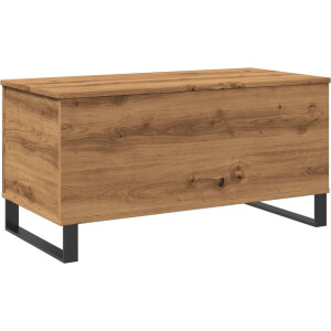 vidaXL - Salontafel - 90x44,5x45 - cm - bewerkt - hout - artisanaal - eikenkleurig