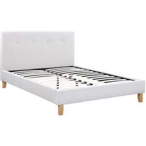 Eenpersoonsbed bed bedframe "Elise" - 90 x 190 cm - Grijs