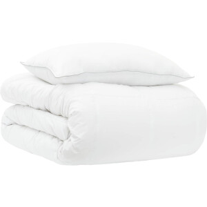 vidaXL - Volledig - Jaar - Deken - Set - 2 - st - 135 - x - 200 - cm - Alle - seizoenen - Wit