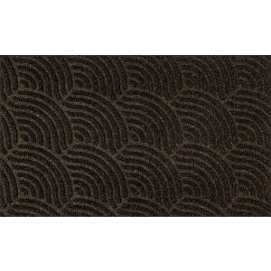 Kleen-Tex Dune Deurmat Waves - 45 x 75cm - Dark Brown