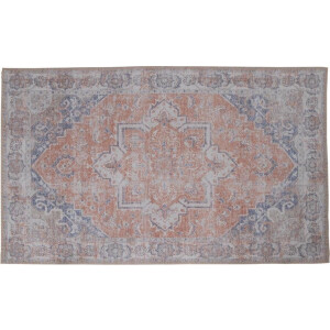 Hawai vloerkleed 200x300 cm oranje en blauw.