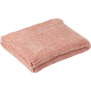 J-Line deken Chenille - polyester - roze
