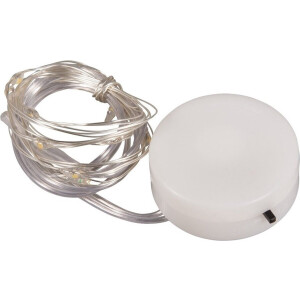 Micro lichtsnoer - 1x - 10 led lampjes - warm wit - 120 cm - kerstlampjes - kerstverlichting