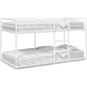 vidaXL - Stapelbed - zonder - matras - 80x200 - cm - staal - wit