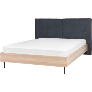 IZERNORE - Bed - Donkergrijs - 160 x 200 cm - Polyester