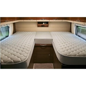 Caravan Matras Op Maat - Koudschuim - Frans Schuin Hoek - 1 persoons