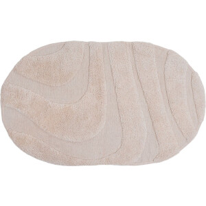 Badmat Beau - Beige Ovaal 50 x 80 cm