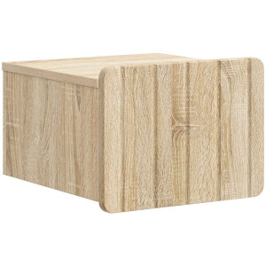 vidaXL - Muurbevestigde - Nachttafel - Sonoma - Eiken - 33 - x - 34,5 - x - 24 - cm