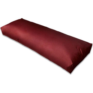 vidaXL - Rugkussen - gestoffeerd - 120x40x10 - cm - wijnrood