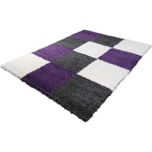Vloerkleed Shaggy Plus 910 Grey Lilac 120x170 cm