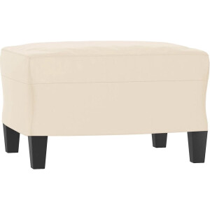 vidaXL - Voetenbank - 60x50x41 - cm - microvezelstof - beige
