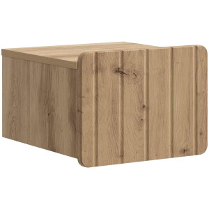 vidaXL - Muurbevestigde - Nachttafel - Artisanaal - eiken - 33 - x - 34,5 - x - 24 - cm