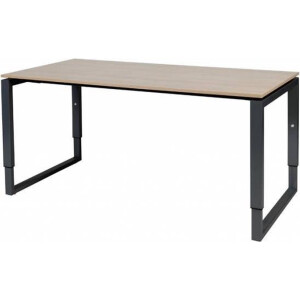 Verstelbaar Bureau - Plus 160x80 Havana Kersen - zwart frame