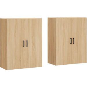 vidaXL - Hangkasten - 2 - st - 69,5x34x90 - cm - sonoma - eikenkleurig