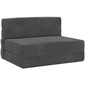 vidaXL - Vouwbare - Sofa - Bed - Donkergrijs - 70 - x - 80 - x - 60 - cm - Stof