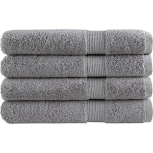 vidaXL - Handdoeken - SOLUND - 4 - st - 600 - g/m² - 100x200 - cm - grijs