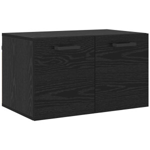 vidaXL - Wandkast - Zwart - eiken - 60 - x - 36.5 - x - 35 - cm - Bewerkt - hout
