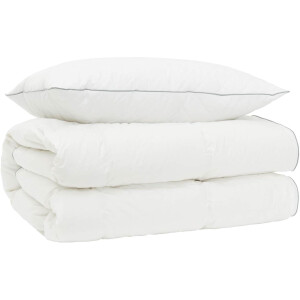 vidaXL - 90% - Ganzendons - Deken - Set - FULDA - 2 - pcs - 135 - x - 200 - cm - 310 - GSM - Wit