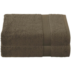 De Witte Lietaer Badhanddoek Stephanie Falcon - Set 2 stuks - 70 x 140 cm - Bruin - Katoen