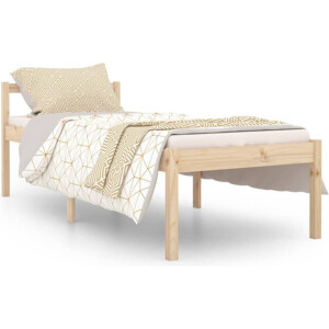vidaXL - Seniorenbed - massief - grenenhout - wit - 75x190 - cm