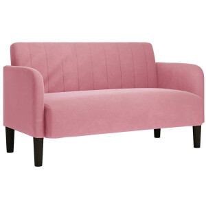 vidaXL - Loveseat - bank - 109 - cm - fluweel - roze