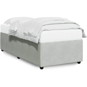 vidaXL - Bedframe - zonder - matras - 90x200 - cm - fluweel - lichtgrijs