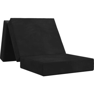 vidaXL - Vouwbare - Sofa - Bed - 75 - x - 63 - x - 45 - cm - Zwart