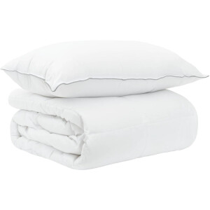 vidaXL - Deken - Set - 2 - st - 137 - x - 200 - cm - Winter - Bamboe - Wit